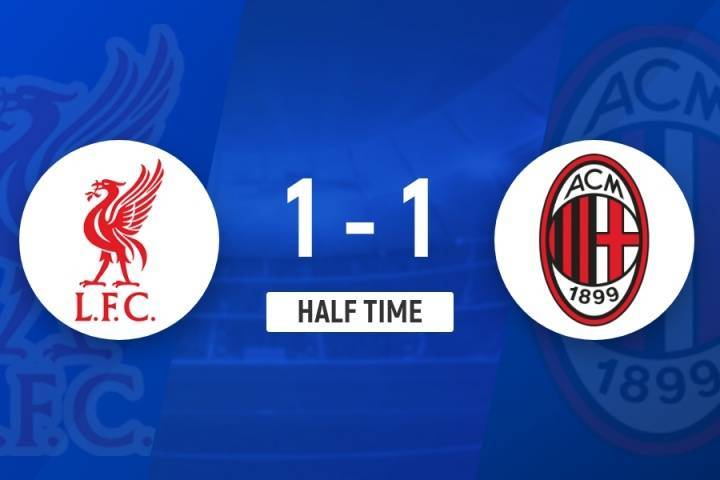 皇冠信用网登1_半场-莱奥破门后致敬若塔索博十分角吊射扳平 利物浦暂1-1米兰